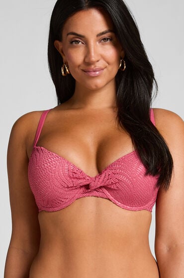 Hunkemöller Lanai formstøbt bikinitop med bøjle pink
