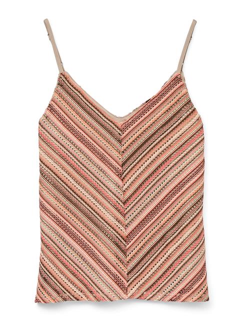 Vero Moda Petite Sticktop 'VMDEMI'  beige / abrikos / lys rød / hvid
