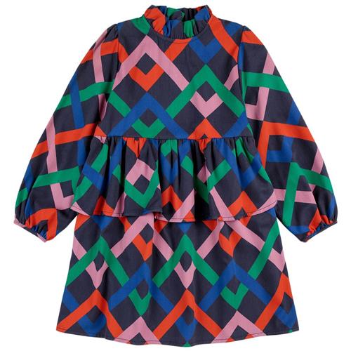 Bobo Choses Multicolor Garland Vævet Kjole Midnight Blue 8-9 Y  Blå  8-9 år  kvinde