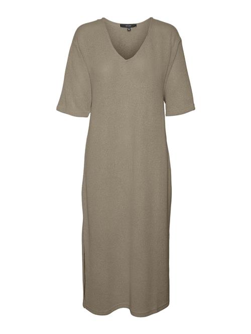 VERO MODA Strikkjole  lysebrun