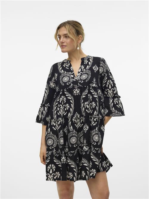 VERO MODA Kjole 'DICTHE'  sølvgrå / sort