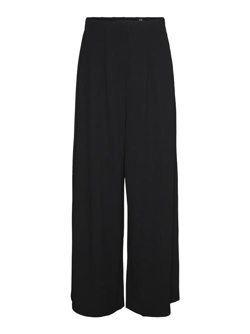 VERO MODA Bukser med lægfolder  sort