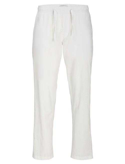 Jack & Jones Jpstkane Jjsummer Linen Blend Jogger Sn Jack & J S White