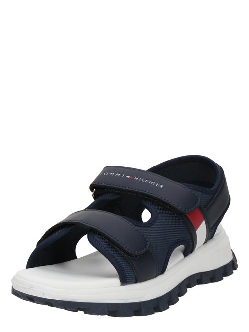 TOMMY HILFIGER Åbne sko  navy / rød / hvid