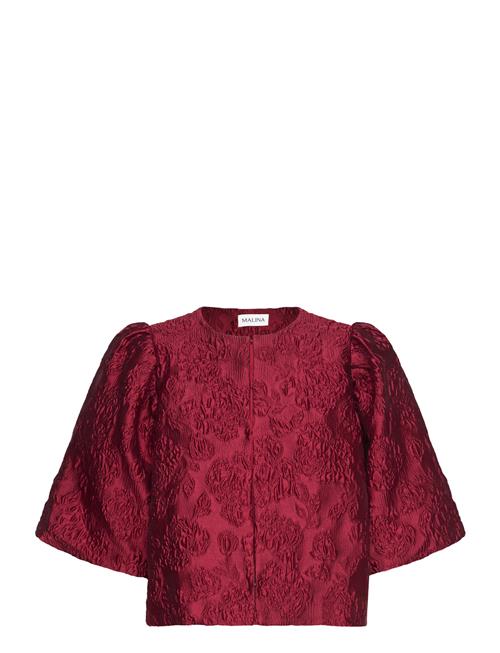 Cleo Pouf Sleeve Blouse Malina Red