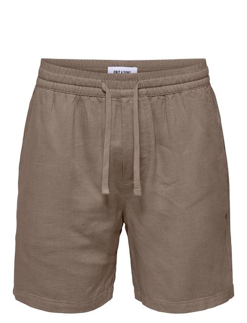 Onstel Visc Lin Shorts 0075 Cs ONLY & SONS Beige