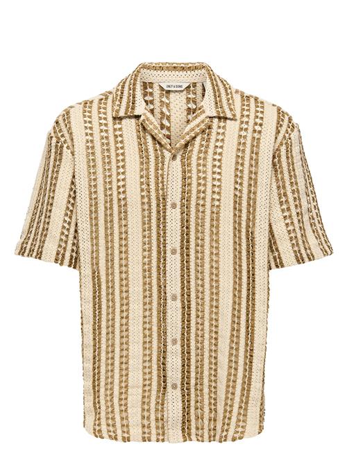 Onsdani Crochet Ss Shirt Fw ONLY & SONS Beige