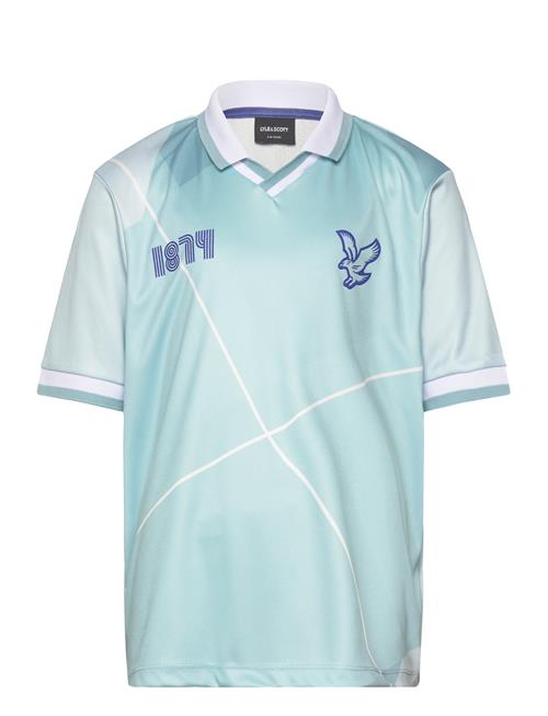 Over D Print Argyle Polo Shirt Lyle & Scott Blue
