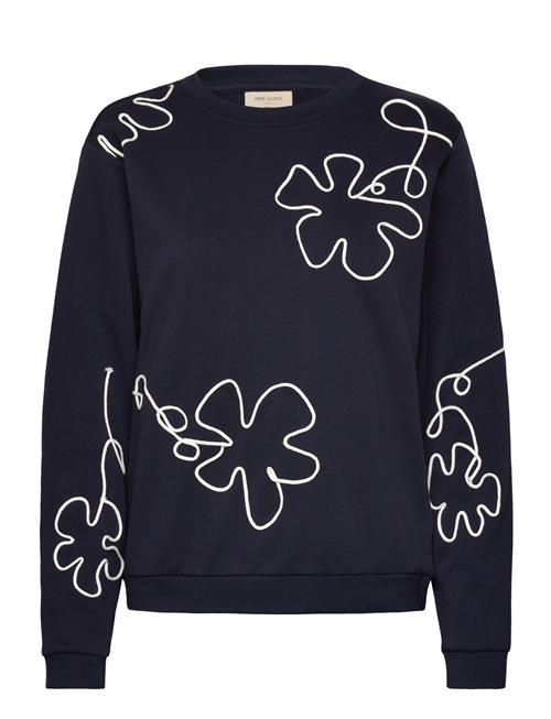 Pullover From Freequent In A Soft Material. The Pullover Has A Rounded Neckline, FREE/QUENT Navy