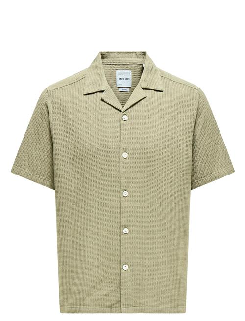 Onsbertil Waffle Ss Resort Shirt ONLY & SONS Green