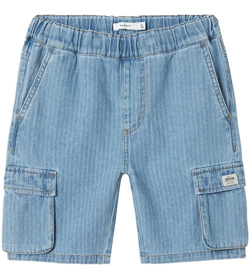 Name It Name it Shorts - NkmRyan - LyseblÃ¥ Denim/Striber