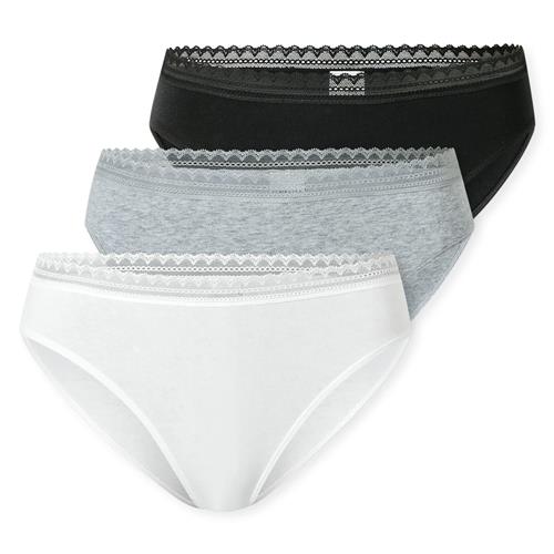 SCHIESSER Slip  lysegrå / sort / hvid