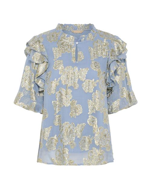 CULTURE Bluse 'Floi'  lyseblå / guld