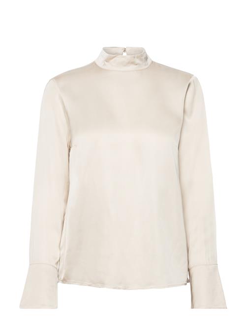 Slfivy Ls Satin Top B Selected Cream