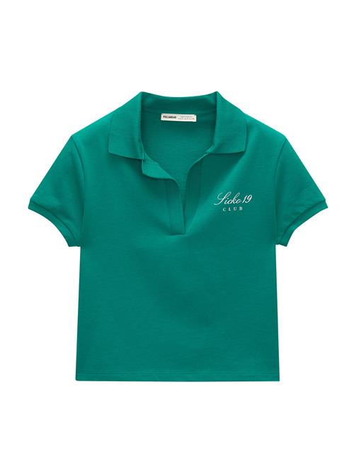Pull&Bear Shirts  smaragd / hvid
