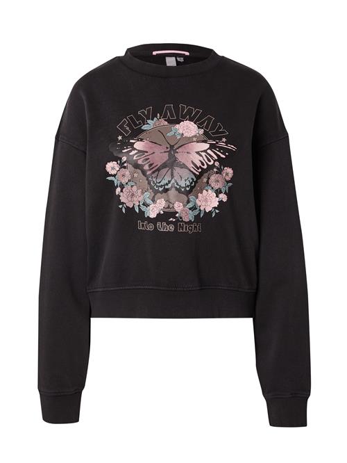 QS Sweatshirt  beige / lyseblå / antracit / lyserød / gammelrosa
