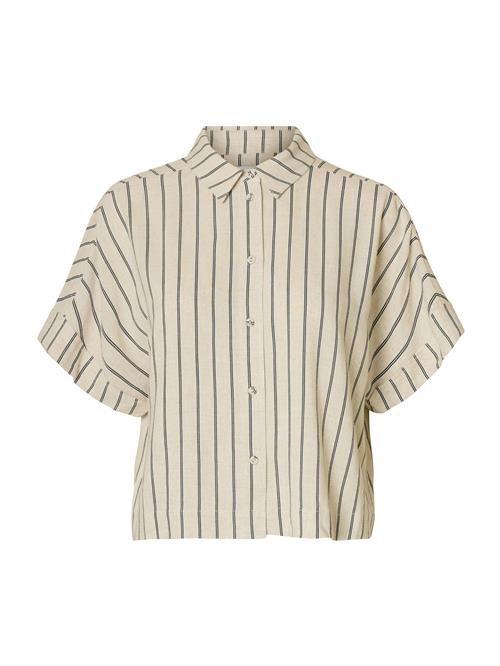 SELECTED FEMME Bluse 'SLFViva'  ecru / sort