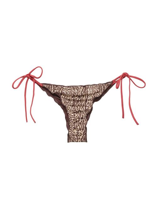 Pull&Bear Bikinitrusse  beige / mørkebrun / rød