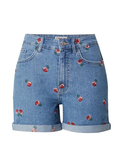 ONLY Jeans 'ONLHUSH'  blue denim / mørkegrøn / rød