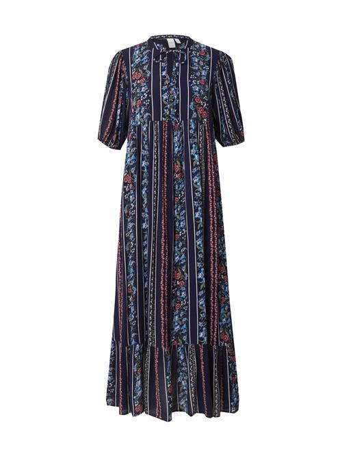 YAS Kjole 'YASBELLA'  navy / lyseblå / oliven / gammelrosa