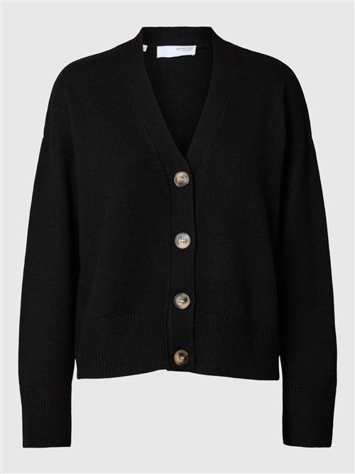 SELECTED FEMME Cardigan  lysebrun / sort