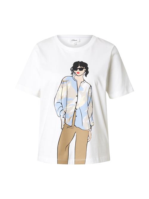 s.Oliver Shirts  beige / ecru / lyseblå / sort