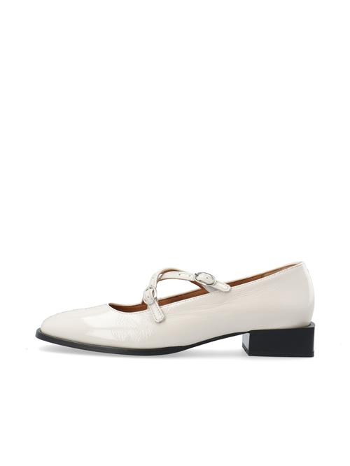 Bianco Ballerinasko med rem  hvid