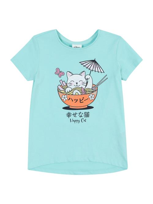 s.Oliver Bluser & t-shirts  mint / orange / sort / offwhite
