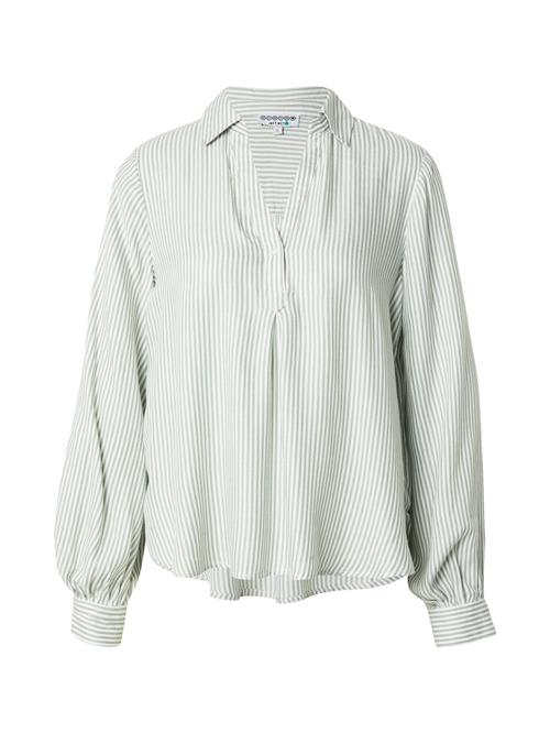 BONOBO Bluse 'BLOURAYEF'  pastelgrøn / hvid