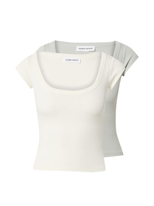 STUDIO SELECT Shirts 'Ines'  pastelgrøn / offwhite