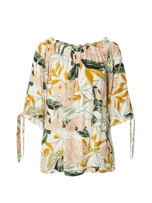 Hailys Bluse 'Lo44tty'  sennep / mørkegrøn / rosé / offwhite