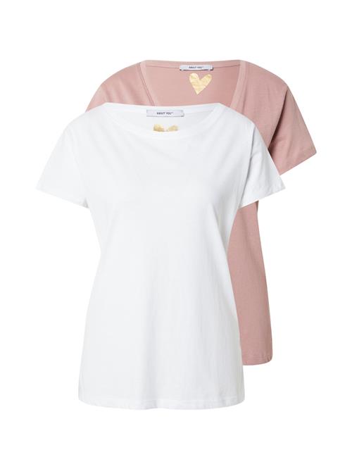 ABOUT YOU Shirts 'Hanne'  gammelrosa / hvid