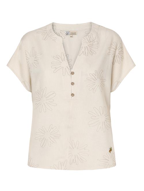 Se TATUUM Bluse 'Sarita'  sand / brun / offwhite ved About You