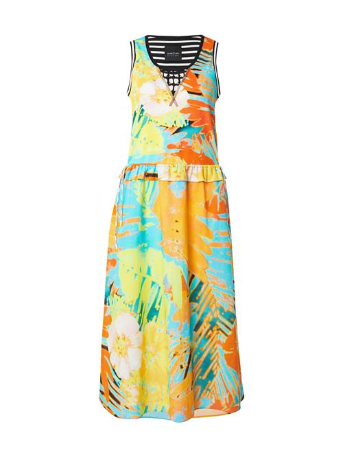Marc Cain Sommerkjole  azur / gul / orange