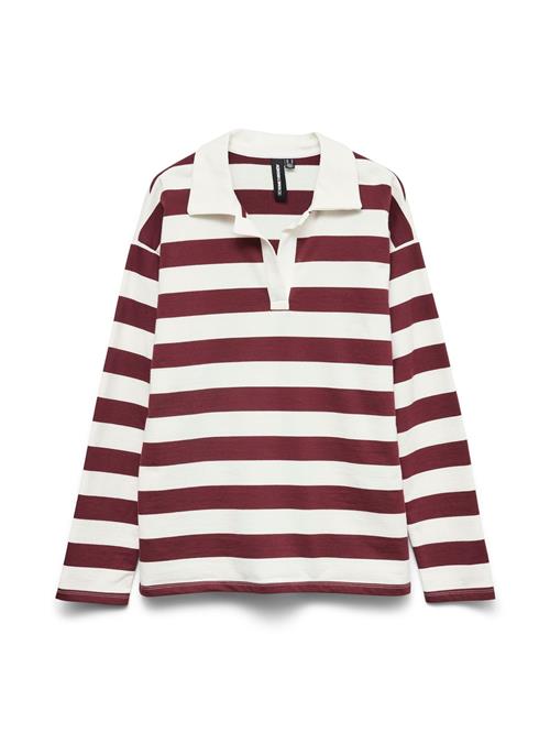 VERO MODA Shirts 'SNCleo'  rubinrød / hvid