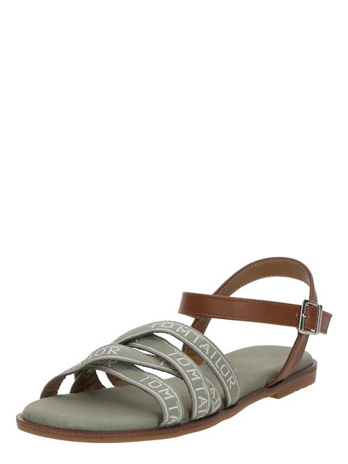 TOM TAILOR Sandaler  brun / jade / hvid