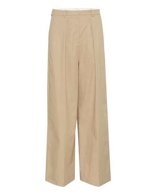 SOAKED IN LUXURY Bukser med lægfolder 'Malo'  beige