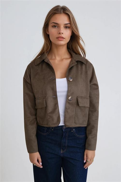 Nelly Kort Jakke - Army - M - TeeShoppen
