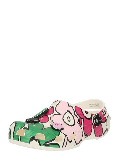 Crocs Træsko 'Classic'  grøn / lyserød / sort / offwhite