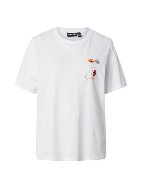 PIECES Shirts 'PCFLURA'  grå / orange / rød / hvid