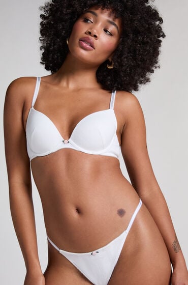 Hunkemöller Pointelle formstøbt bøjle-bh Hvid