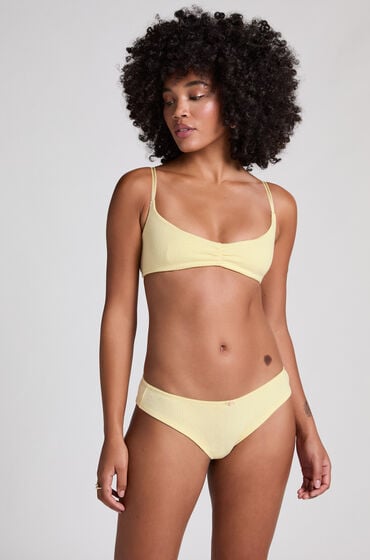 Hunkemöller Pointelle brasiliansk trusse gul