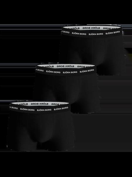 Björn Borg Cotton Stretch Trunk 3-pack Sort, XXL