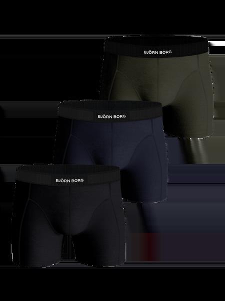 Björn Borg Premium Cotton Stretch Boxer 3-pack Sort, XXL