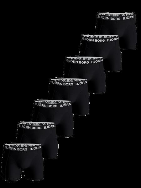 Björn Borg Cotton Stretch Boxer 7-pack Sort, XXL