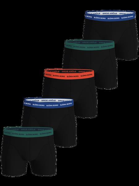 Björn Borg Cotton Stretch Boxers 5-pack Sort, XXL