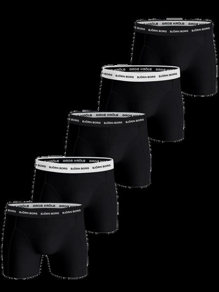 Björn Borg Cotton Stretch Boxers 5-pack Sort, XXL