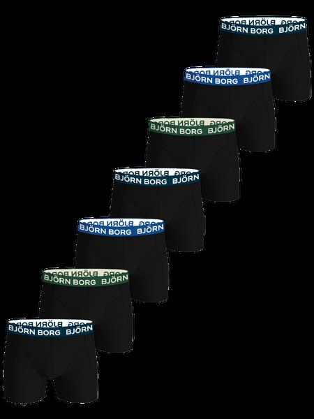 Björn Borg Cotton Stretch Boxers 7-pack Sort, XXL
