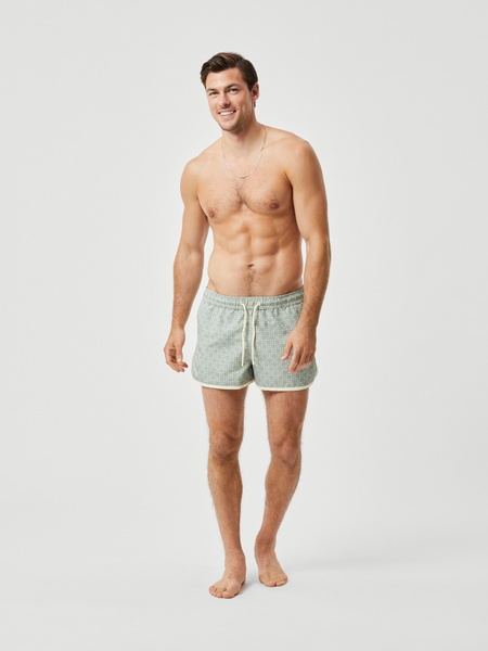 Björn Borg Borg Retro Print Swim Shorts Grøn, XXL