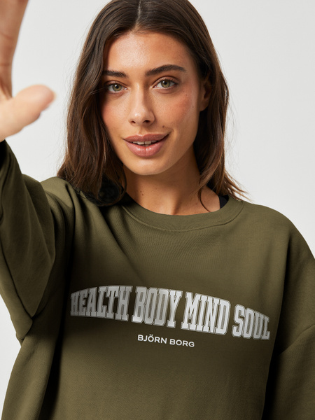 Björn Borg Ace Boyfriend Crew Grøn, XXL